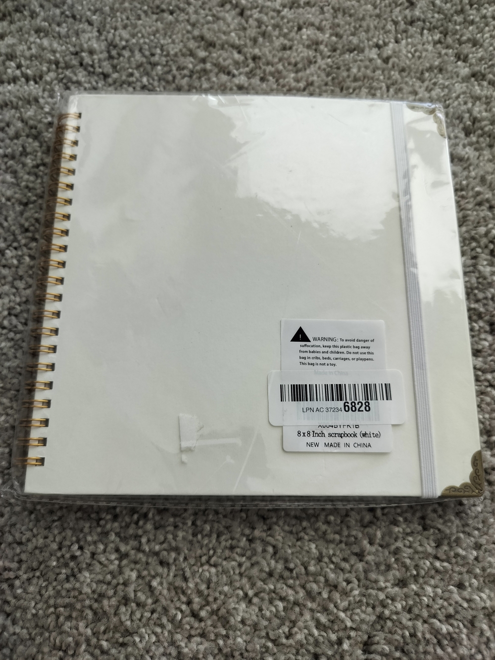 White Scrapbook 8 X 8 Inch BRAND NEW Sealed In Plastic